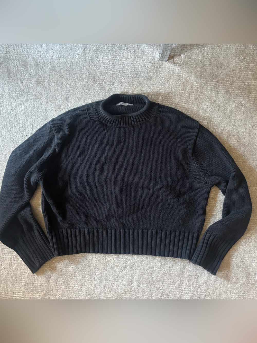 J. Crew Black RollNeck Cotton Sweater XS S